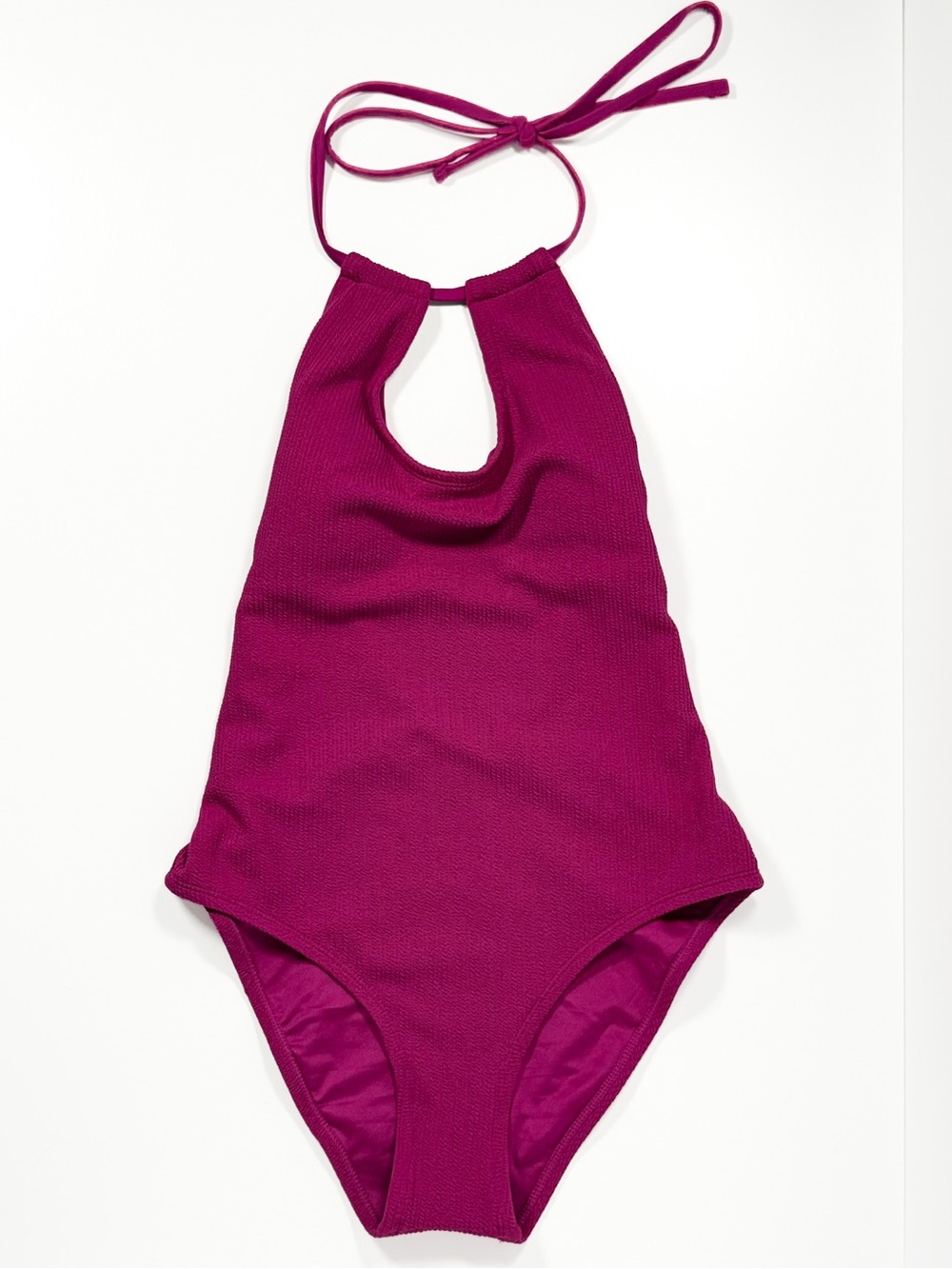 Roxy Halter One Piece Swimsuit Plum L NWT